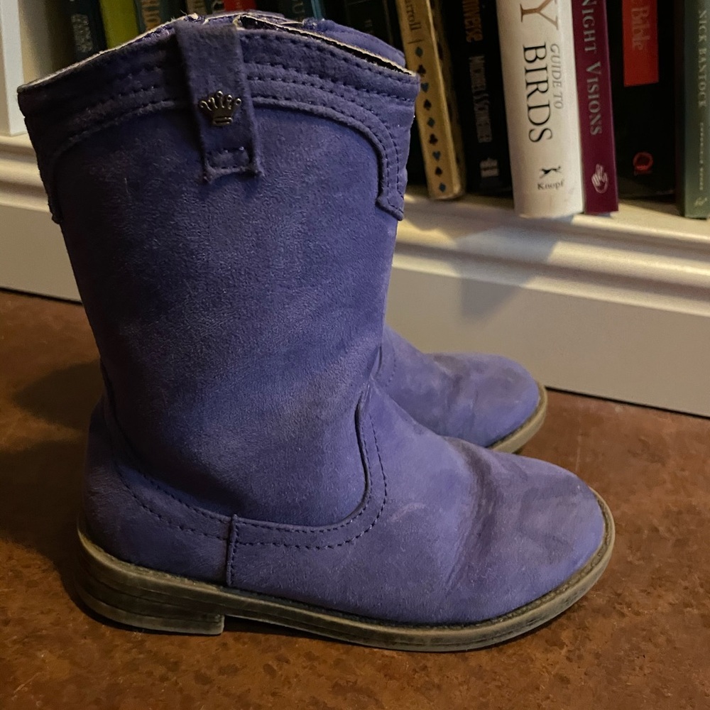 Nina Toddler 11 Purple Suede Boots EUC